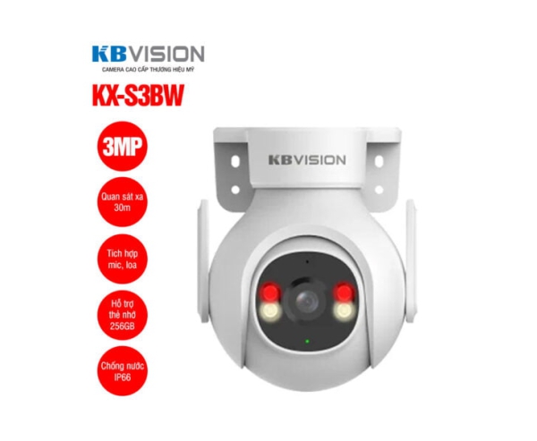 Camera wifi quay quét 3MP KBVISION KX-S3BW